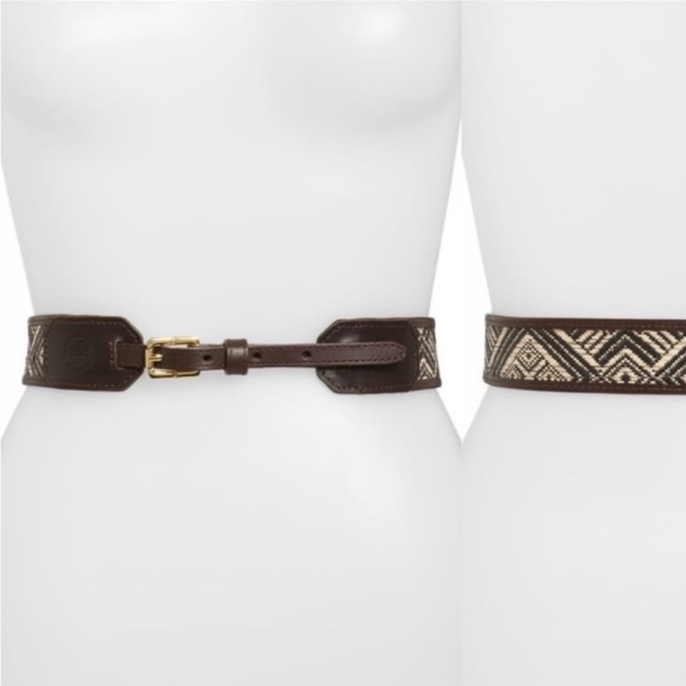 Tory Burch Women's Woven Straw Belt XS NWT
